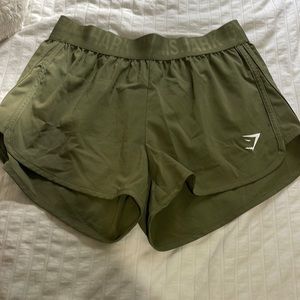 Gymshark green running shorts. Size Small.